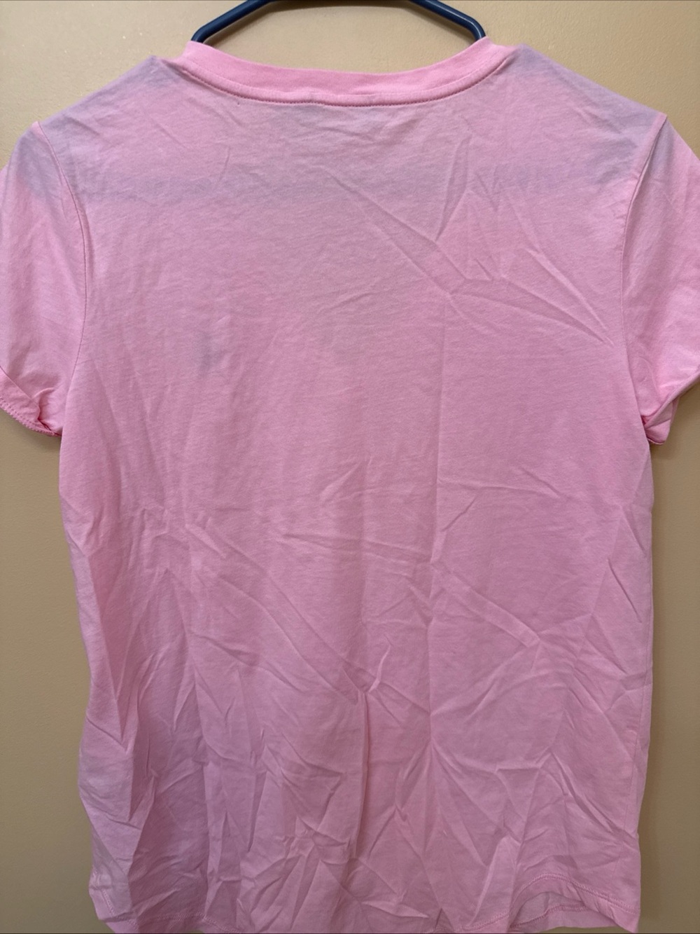 Ralph Lauren Pink V-Neck Short Sleeve Tee with Navy Pony - Picture 8 of 9